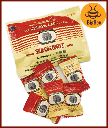 African Sea-Coconut Lozenges - 15g/pack (Halal) Original / Extra Strong Cap Kelapa Laut African Sea Coconut Lozenges