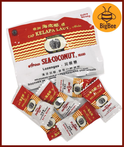 African Sea-Coconut Lozenges - 15g/pack (Halal) Original / Extra Strong Cap Kelapa Laut African Sea Coconut Lozenges