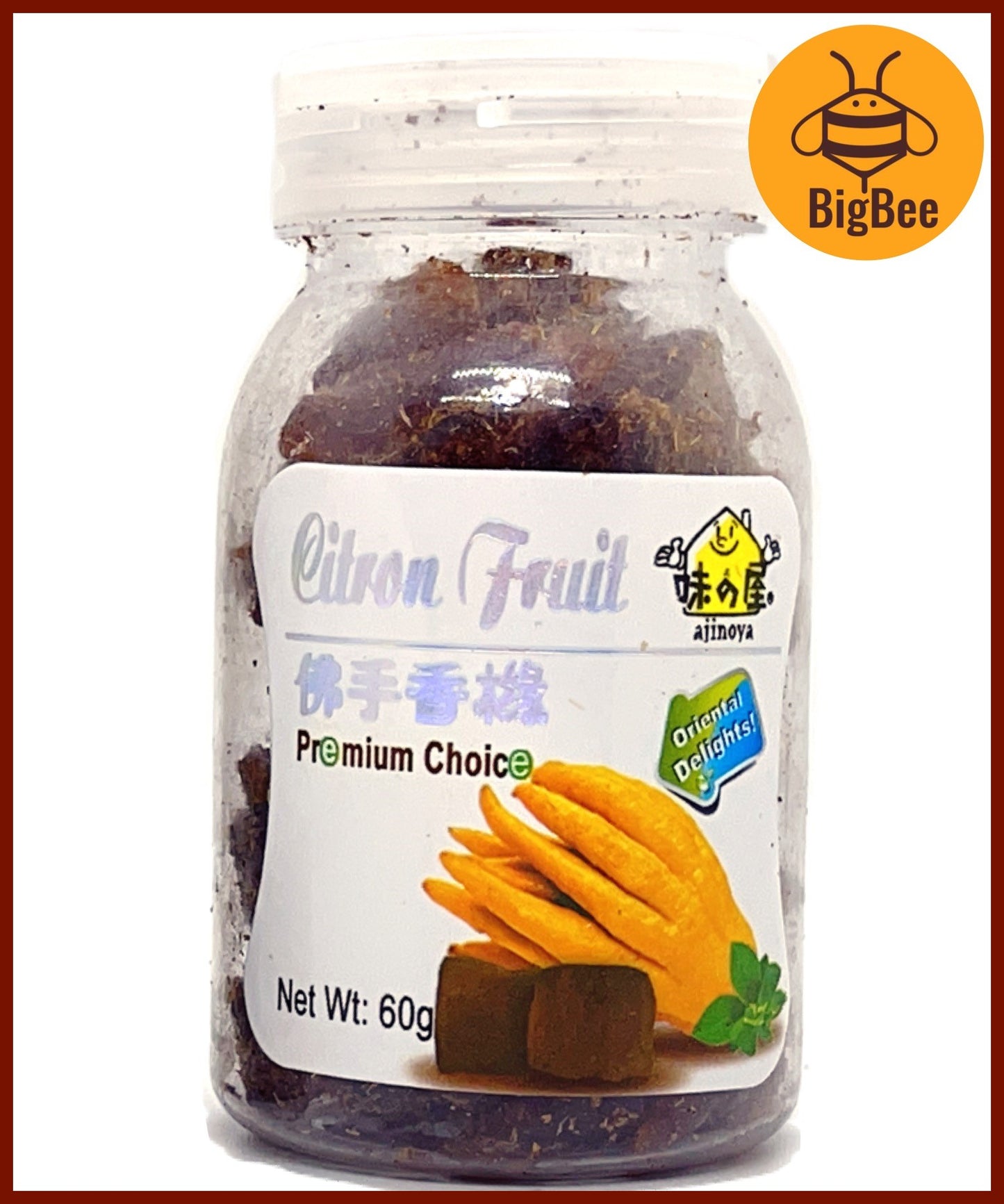 Ajinoya Preserved Fruit-Citron Fruits(60g) / Pakson Fruits(80g) / Papaya Slice(50g) / Kumquat Dice(80g) 佛手香櫞/八仙果/木瓜丝/盐金枣