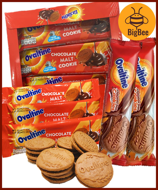 Ovaltine Chocolate Malt Cookies - 30g x 12pkts / 24g x 12pkts / 130g/Slug Sandwich Cookies with Chocolate Malt Cream