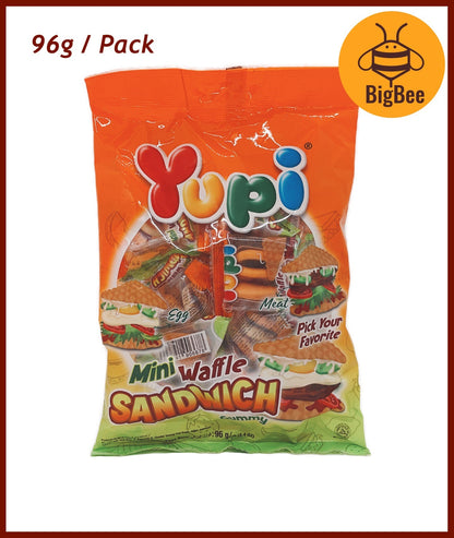 Yupi Gummy - 65g-120g Pizza/Baby Bear/Iced Cola/Neon Stix/Apple Ring/Strawberry Kiss/Fruity Puff/Burgers/Fun Gum/Hot Dog