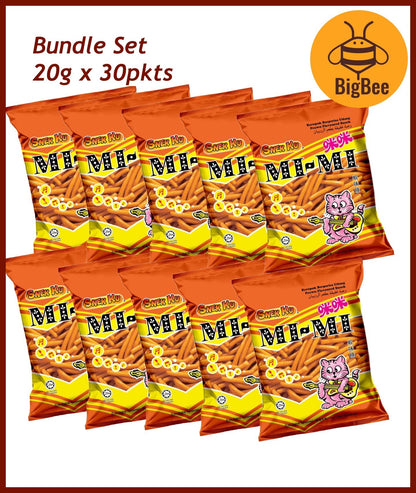 [Bundle 10pkts] Snek Ku - 20g x 10pkts Mi-Mi Prawn / Mi-Mi Garlic Mi Spicy / Tam Tam / Mi Mi