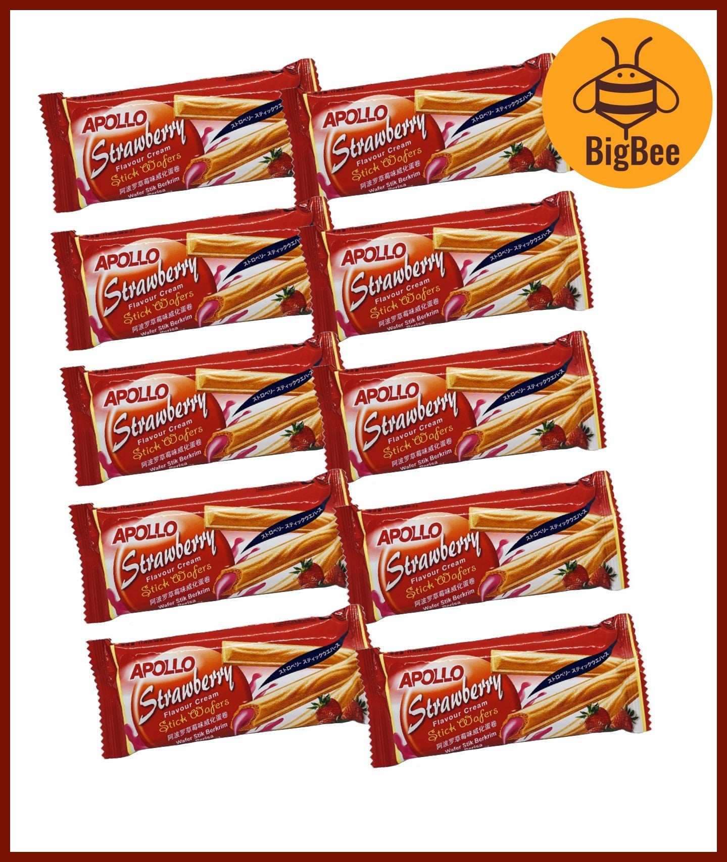 Apollo Stick Wafers - 11g x 10pkts / 11g x 30pkts Apollo Chocolate Sticks / Strawberry Sticks