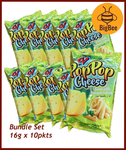 Pop Pop Sweet Corn / Chicken / Chilli / BBQ / Cheese - 16g x 10pkt Corn Snack Old School Chips