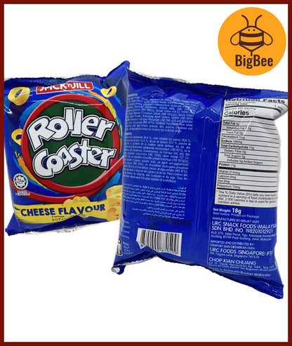 Jack n Jill Roller Coaster - 15-18g x 5pkt Cheese / BBQ Flavour Jack 'n Jill Barbecue / Cheese Flavour Potato Rings