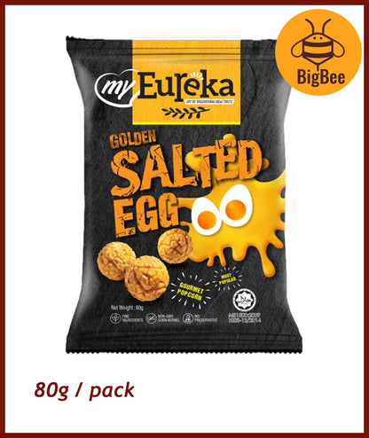 myEureka Gourmet Popcorn - 80g/pack Classic Caramel / Savoury Cheese / Creamy Sour Cream & Onion / Golden Salted Egg