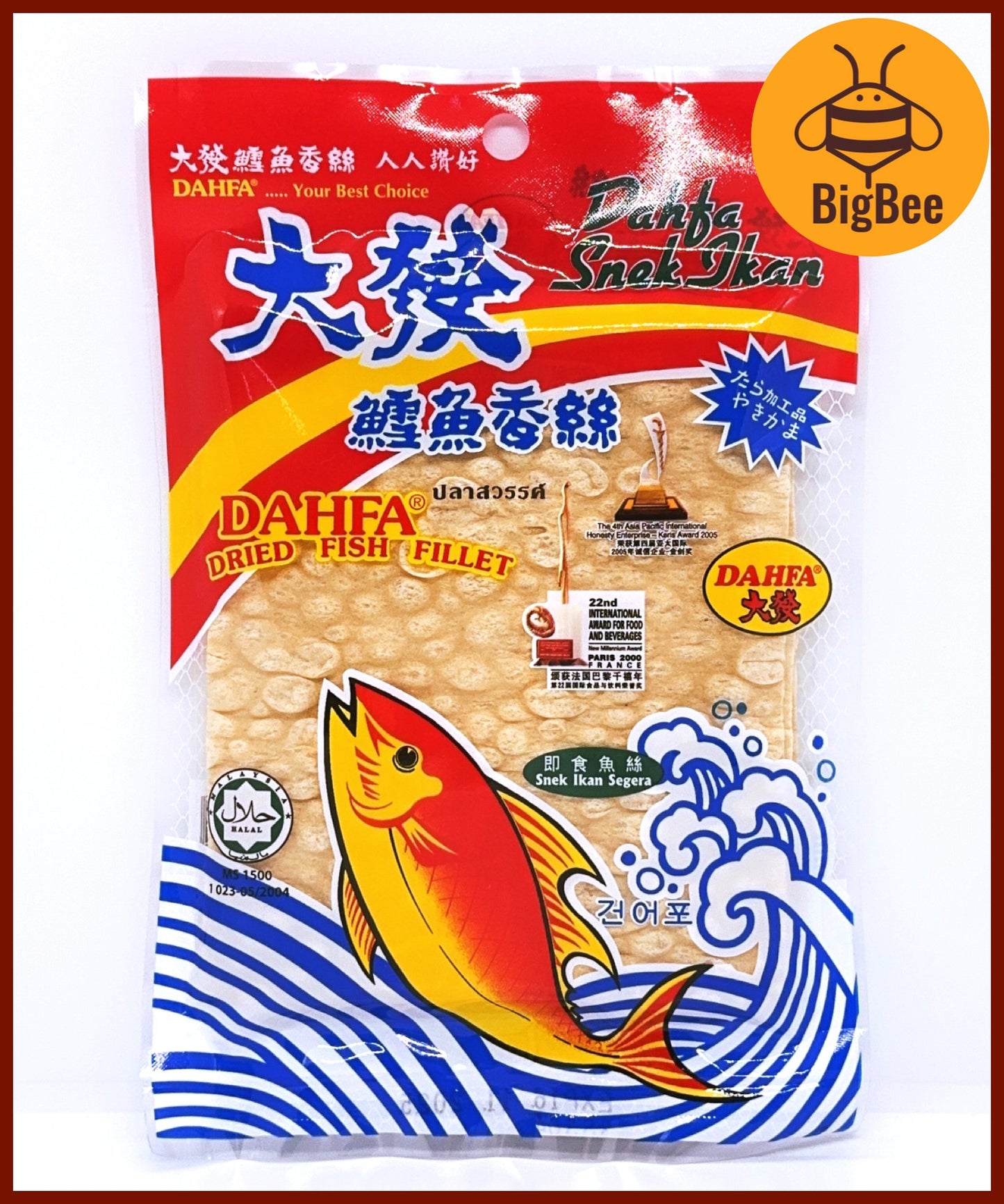 Dahfa Fish Snack - 30g/pack (Halal) Strips / Slices Dahfa Dried Fish Fillet 大发鳕鱼丝/大发鳕鱼片 DahFa Snack Ikan Halus / Keping