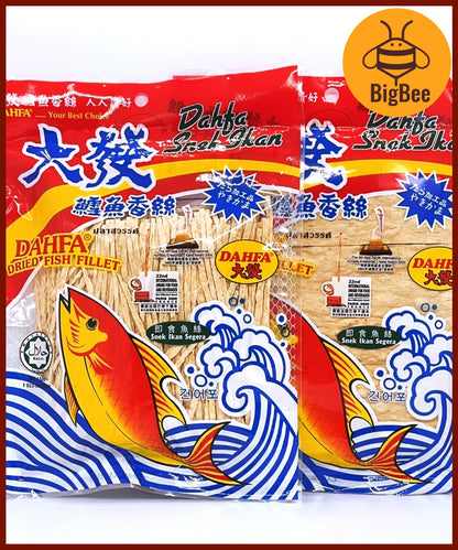 Dahfa Fish Snack - 120g/pack (Halal) Strips / Slices Dahfa Dried Fish Fillet 大发鳕鱼丝/大发鳕鱼片 DahFa Snack Ikan Halus / Keping