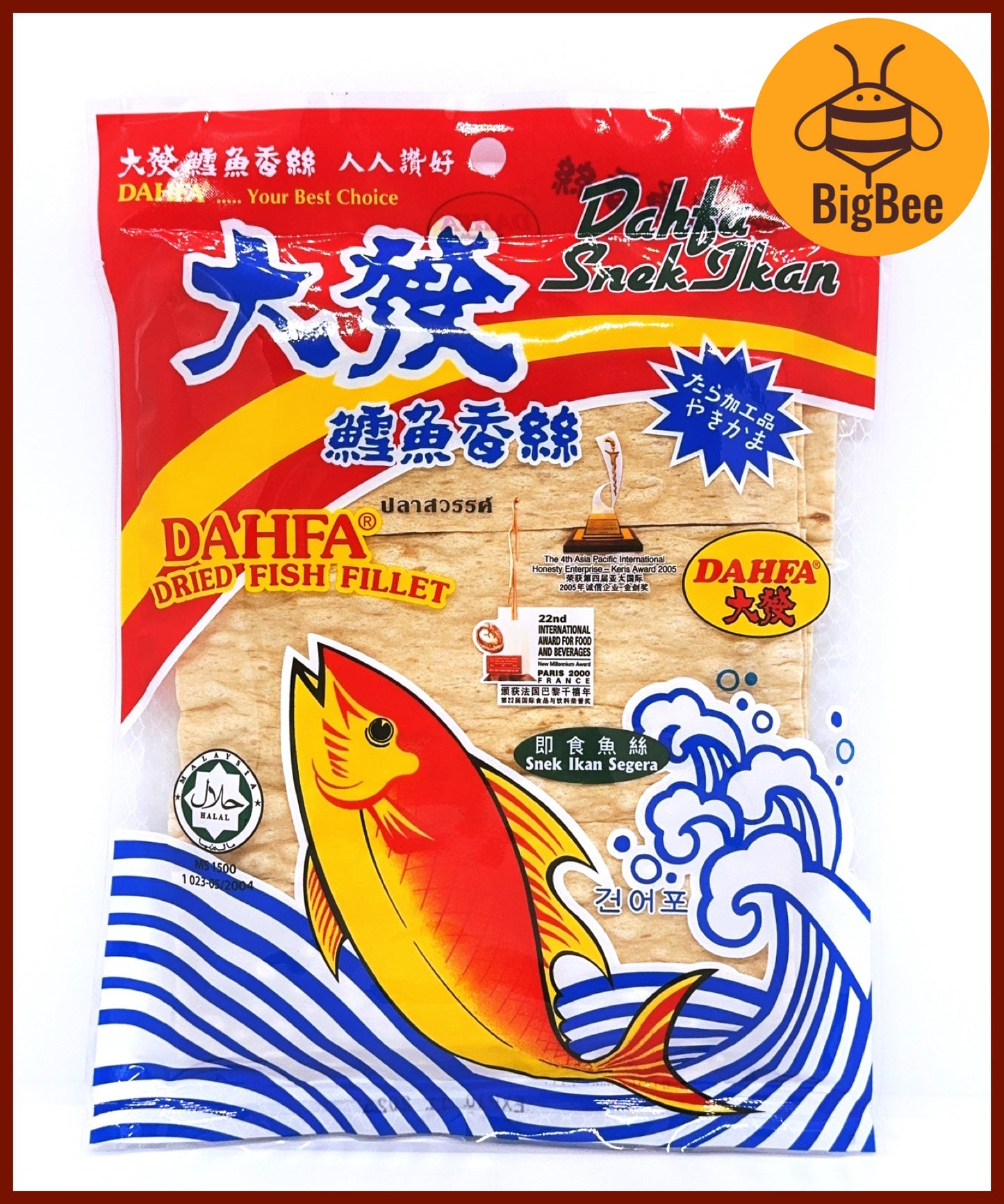 Dahfa Fish Snack - 120g/pack (Halal) Strips / Slices Dahfa Dried Fish Fillet 大发鳕鱼丝/大发鳕鱼片 DahFa Snack Ikan Halus / Keping