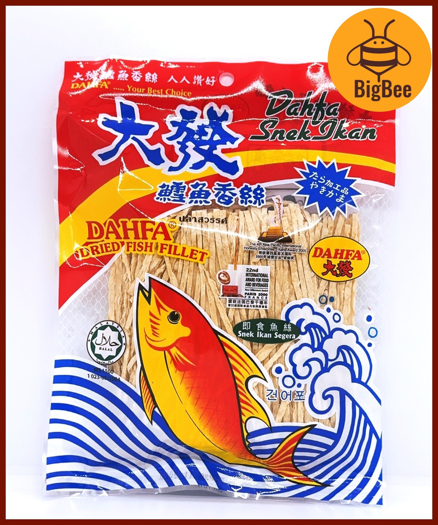 Dahfa Fish Snack - 120g/pack (Halal) Strips / Slices Dahfa Dried Fish Fillet 大发鳕鱼丝/大发鳕鱼片 DahFa Snack Ikan Halus / Keping
