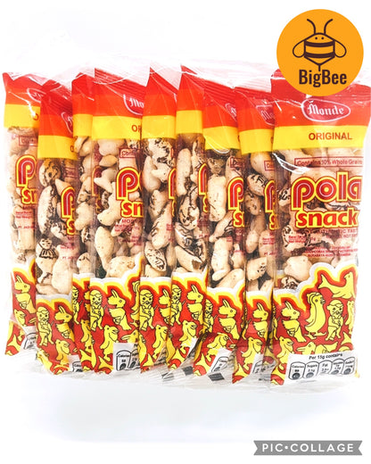 Monde Pola Snack - 15g x 10 Original / Seaweed / Hot & Spicy (Halal) Baked Not Fried Authentic Taste Old School Snacks