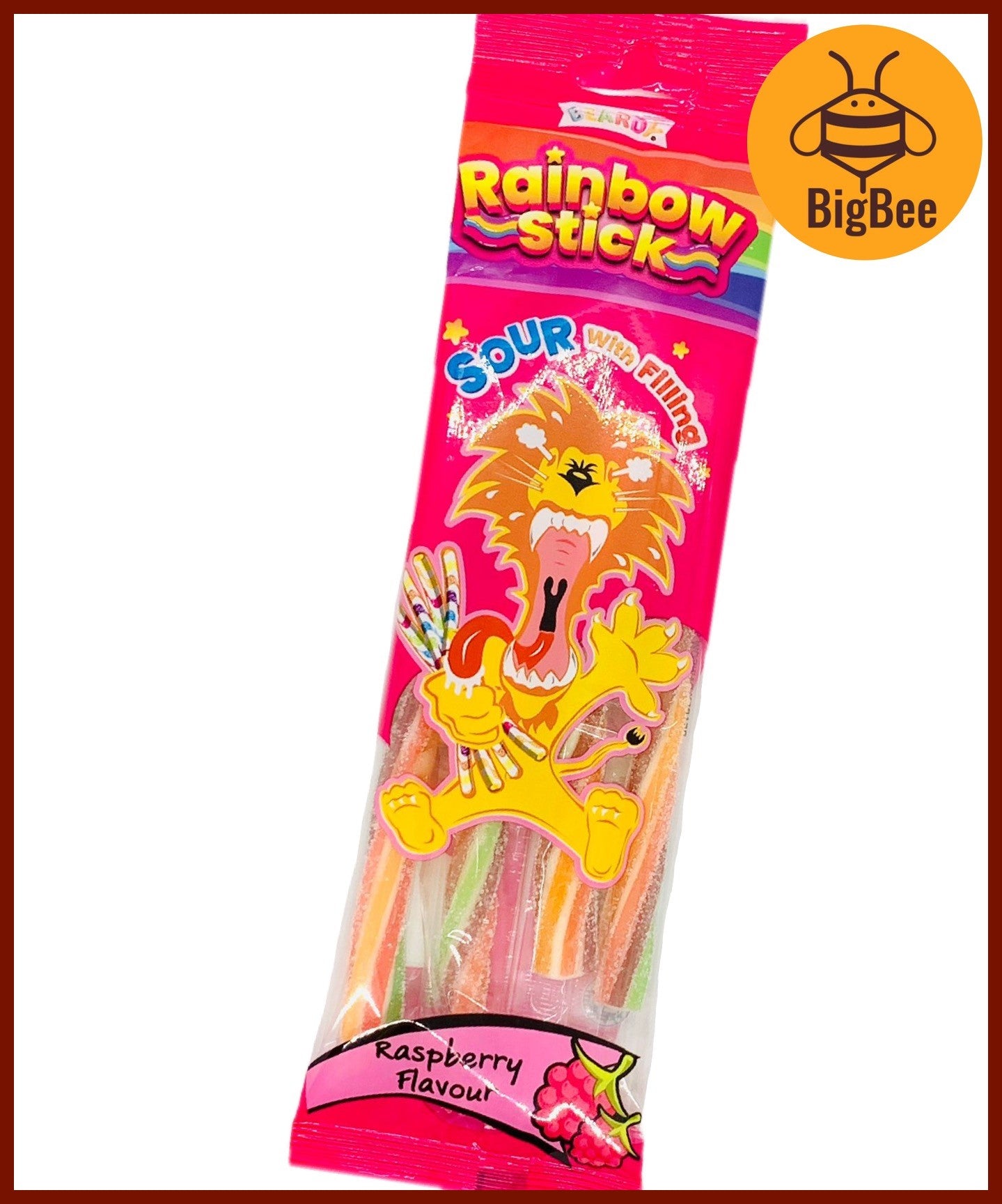 Beardy Fascini - 40g/pkt Sour Power Apple / Strawberry / Multi Flavour / Rainbow Stick Raspberry / Rainbow Ribbon Strawberry
