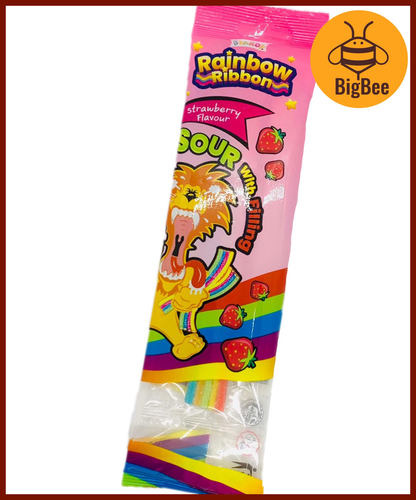 Beardy Fascini - 40g/pkt Sour Power Apple / Strawberry / Multi Flavour / Rainbow Stick Raspberry / Rainbow Ribbon Strawberry