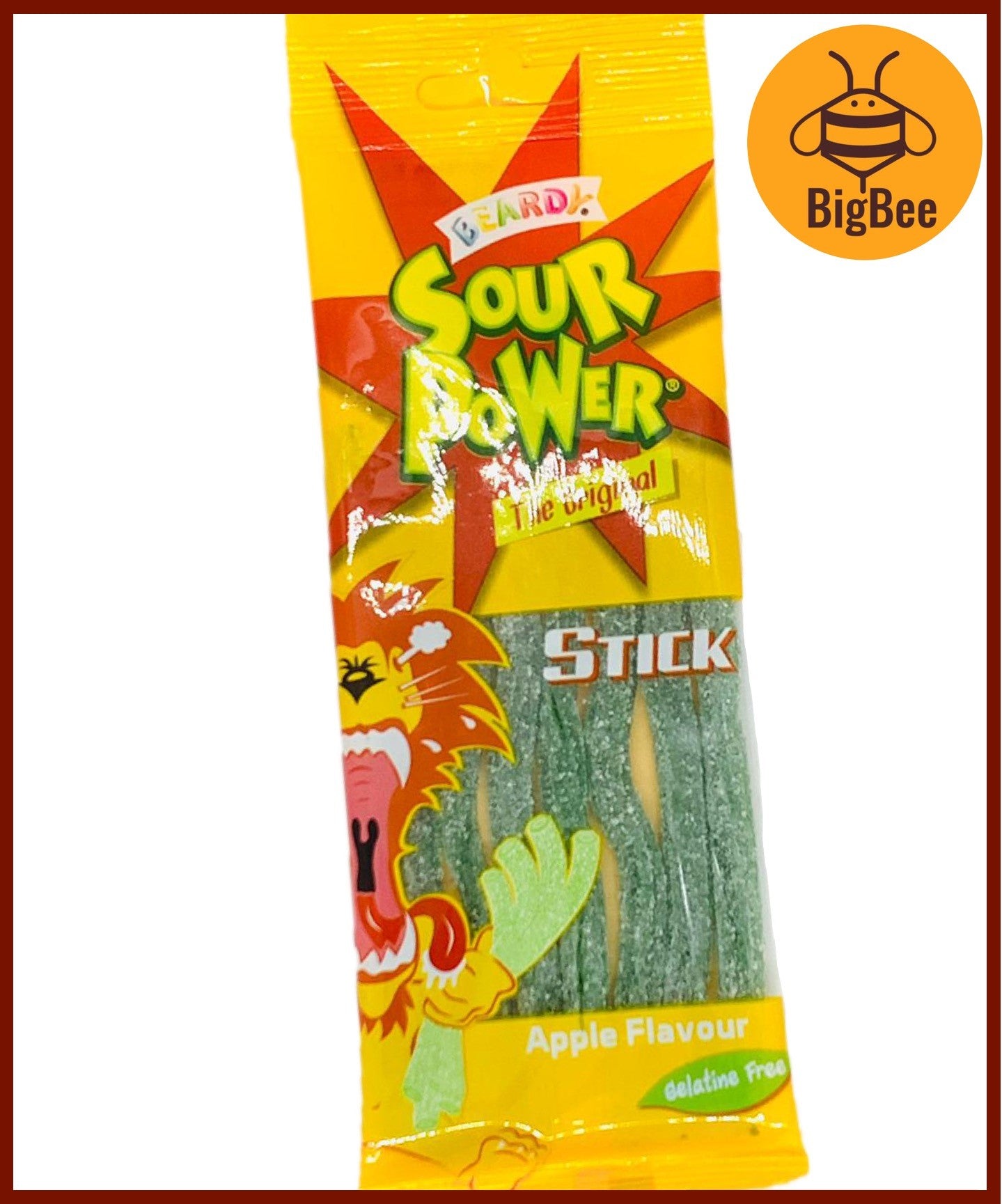 Beardy Fascini - 40g/pkt Sour Power Apple / Strawberry / Multi Flavour / Rainbow Stick Raspberry / Rainbow Ribbon Strawberry