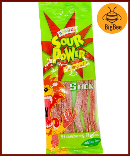 Beardy Fascini - 40g/pkt Sour Power Apple / Strawberry / Multi Flavour / Rainbow Stick Raspberry / Rainbow Ribbon Strawberry