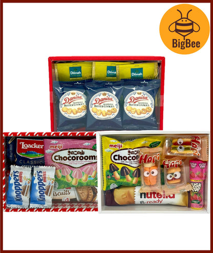 Snack Gift Pack - Tea Butter Cookies Chocolate Candy Gummy Gift Set Door Gift Festive Gift Pack Xmas Corporate Event