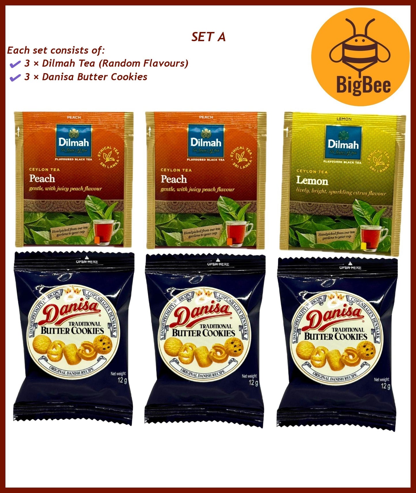 Snack Gift Pack - Tea Butter Cookies Chocolate Candy Gummy Gift Set Door Gift Festive Gift Pack Xmas Corporate Event