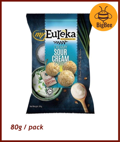 myEureka Gourmet Popcorn - 80g/pack Classic Caramel / Savoury Cheese / Creamy Sour Cream & Onion / Golden Salted Egg
