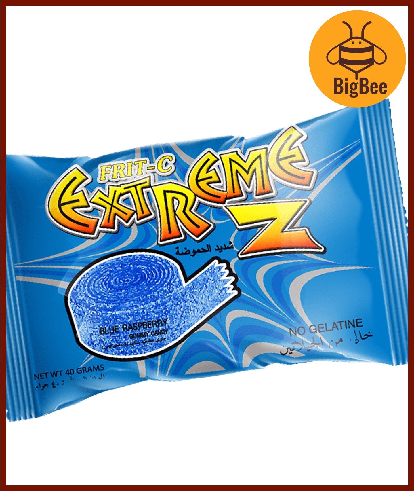 Frit-C Extreme Z Gummy Strips 40g / Sour Punk Stick 50g-Blueberry/Blueraspberry/Cola/Strawberry/Apple NO GELATINE HALAL
