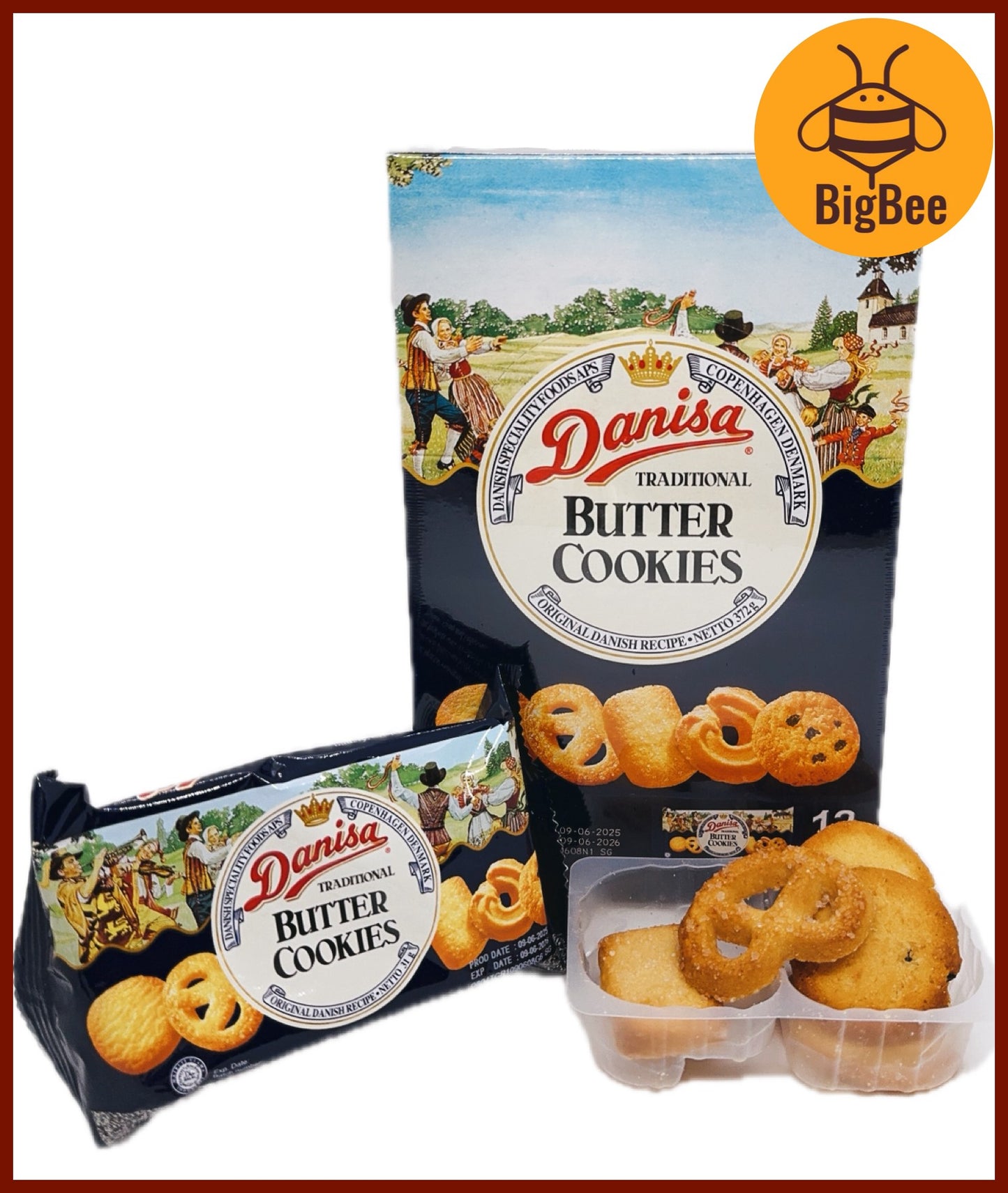 Danisa Butter Cookies - 31gx12packs (372g) / 12gx9packs (108g) (HALAL) Danisa Denish Butter Cookies