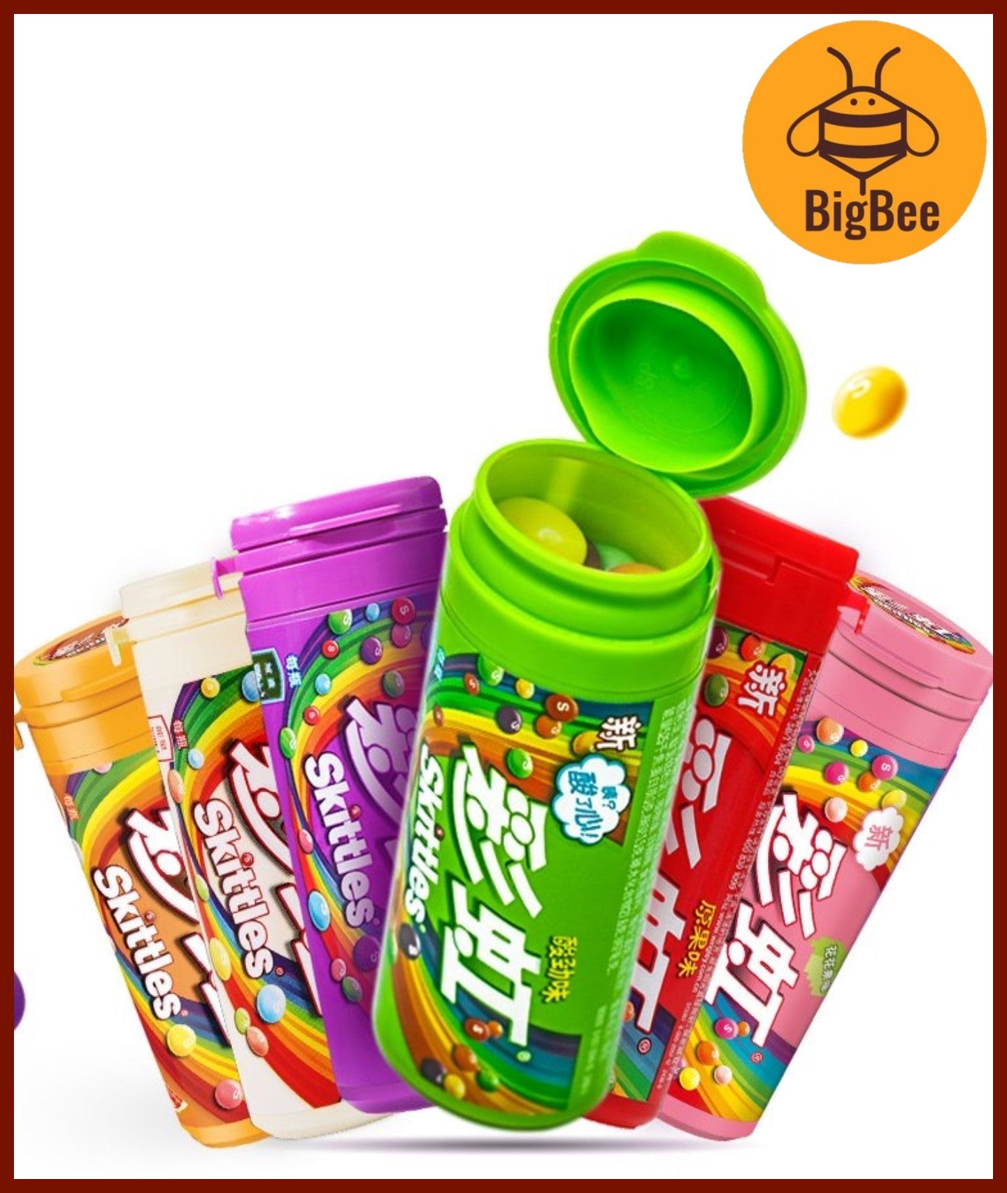 Skittles Tube Candy - 30g / tube Original / Sour / Fruit Berry / Flower Fruit / Yogurt / Fruit Tea Rainbow Candies