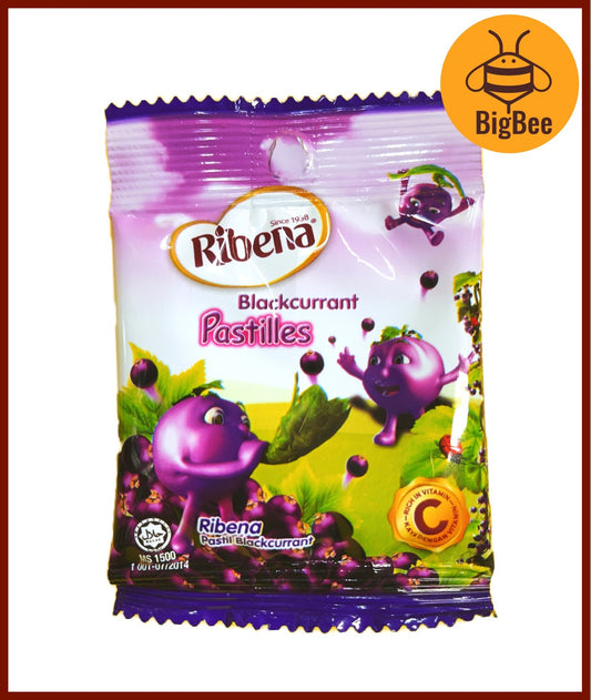Ribena Blackcurrant Pastilles - 10g / Sachet (5 Pastilles) Ribena Pastil Blackcurrant