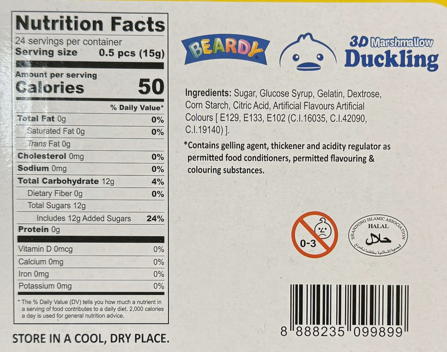 Beardy 3D Marshmallow - 30g/pkt  Duckling / Panda