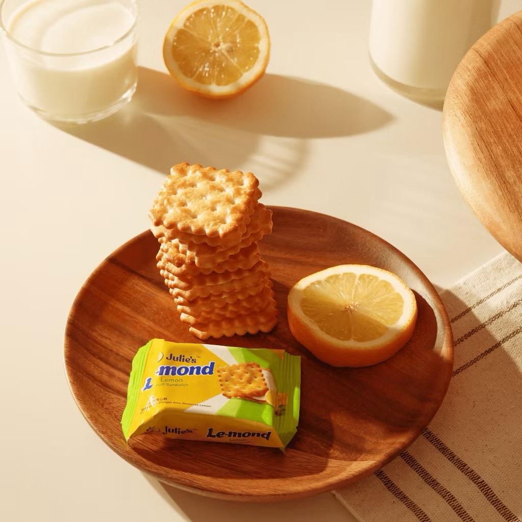 Julie's Sandwich Waffles Crackers Oat 25 Biscuit Series - Butter Crackers / Peanut Butter / Cheese / Lemon / Dark Choco