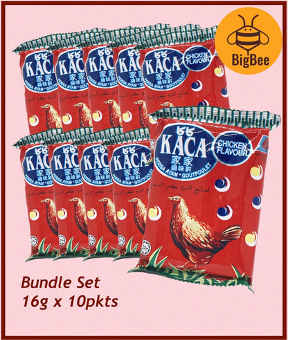 KACA Corn Snack Chicken Flavour - 16g x 10pkt Old School Chip Snacks