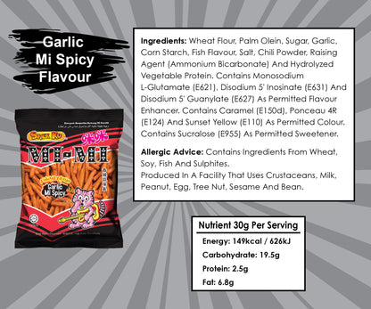 [Bundle 10pkts] Snek Ku - 20g x 10pkts Mi-Mi Prawn / Mi-Mi Garlic Mi Spicy / Tam Tam / Mi Mi