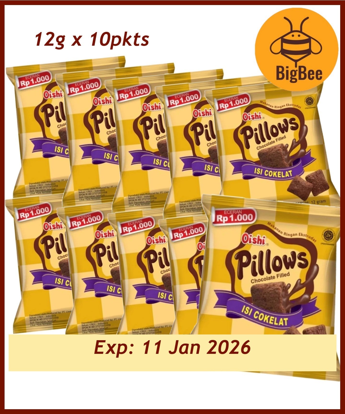 Oishi Pillows Chocolate Filled Crackers, Prawn Crackers, Panchos Nacho Cheese/Taco/BBQ, Oheya! Multi Grain, Potato Fries