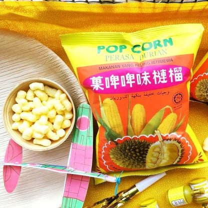 [Bundle] Durian Pop Corn - 70g/pkt, 12g/pkt POP CORN Jagung Perisa Durian (Halal) 菓啤啤榴莲零 Old School Snacks