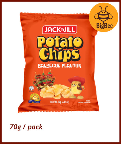 Jack n Jill Potato Chips - 70g/pack BBQ / Salsa Chilli / Spring Onion & Garlic / Nori Seaweed Flavour Jack 'n Jill