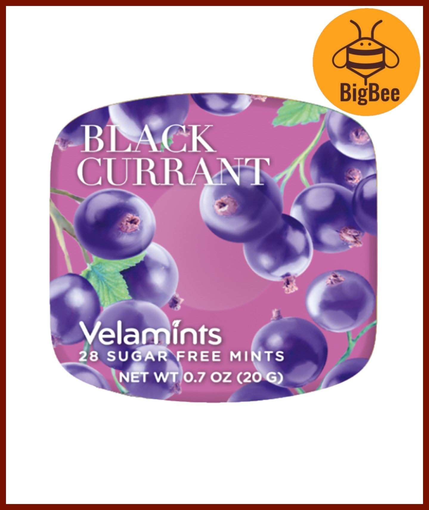 Velamints - 20g Expressions Black Currant / Mango / Velamints Fresh & Pure Peppermint / Spearmint Mints Stevia