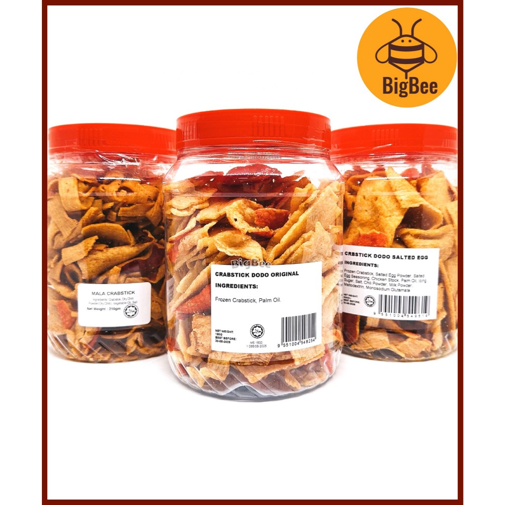 CNY Festive Snacks - Crabstick Original/Mala/Salted Egg | Premium Prawn Stick | Arrowhead Chips | Salted Egg Fish Skin